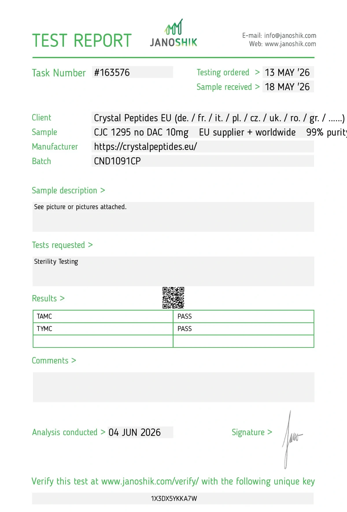 CJC-1295 no DAC 10mg (Sterility)