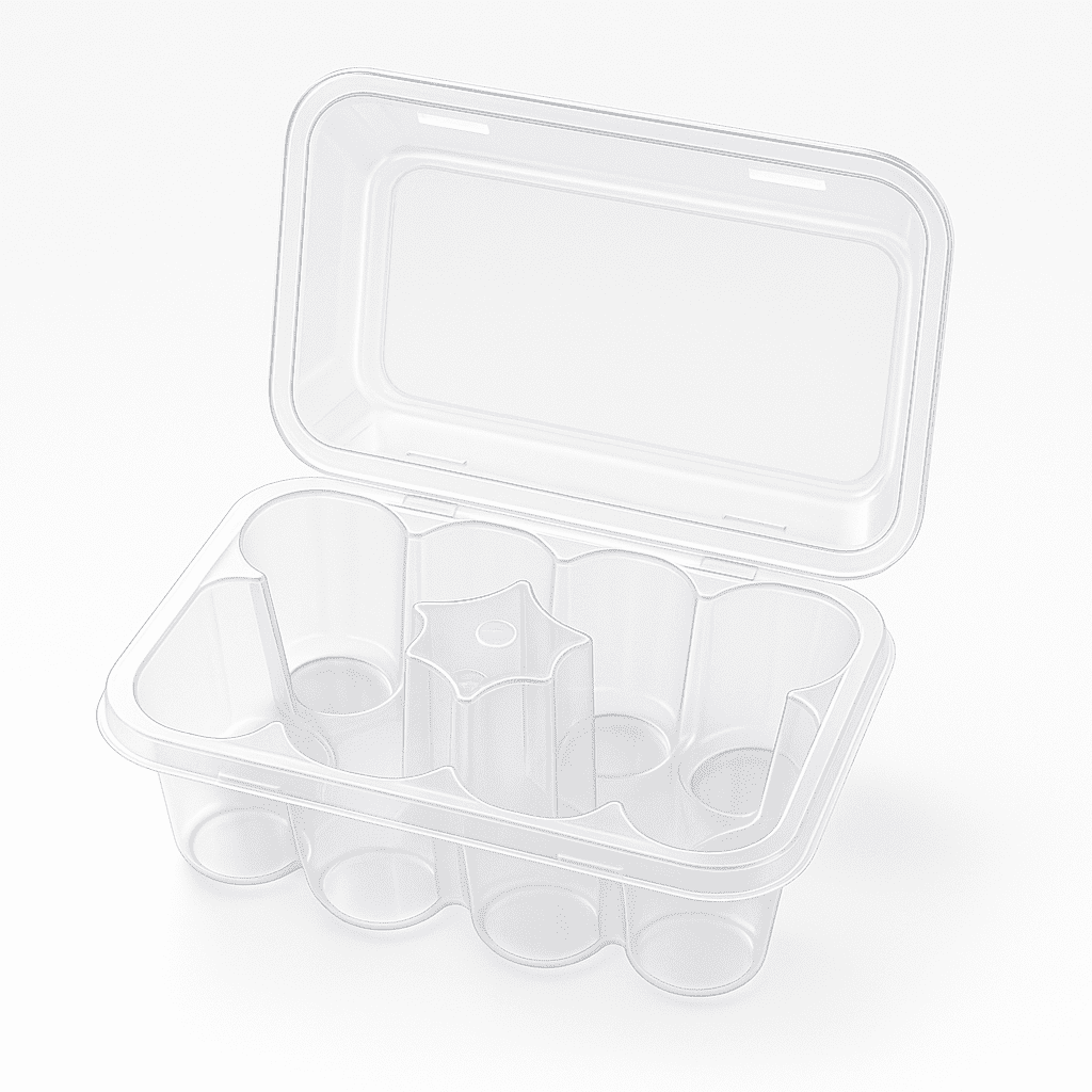 10 x 3ml Plastic vial storage container
